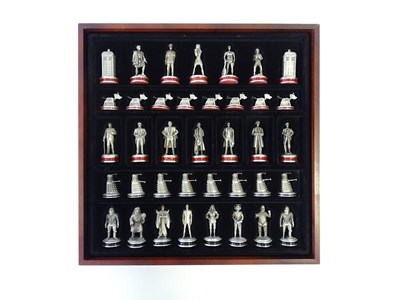 Lot 459 - DR WHO: A Danbury Mint pewter chess set...