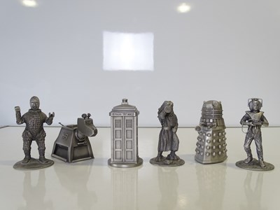 Lot 460 - DR WHO: A group of Danbury Mint large pewter...