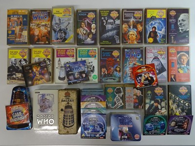 Lot 465 - DR WHO: A large quantity of VHS and DVD videos...