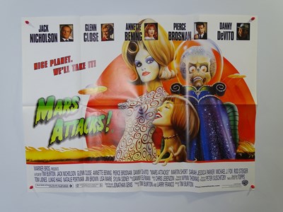 Lot 483 - MARS ATTACKS (1996) - UK Quad Film Poster -...