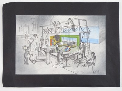 Lot 552 - BOB BELL (1918 - 2009) - A pencil and water...