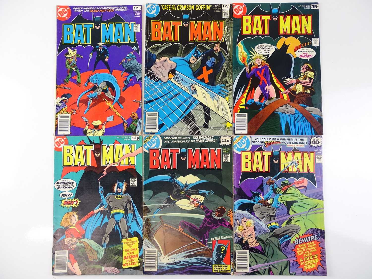 Lot 183 - BATMAN #297, 298, 299, 301, 306, 307 - (6 in