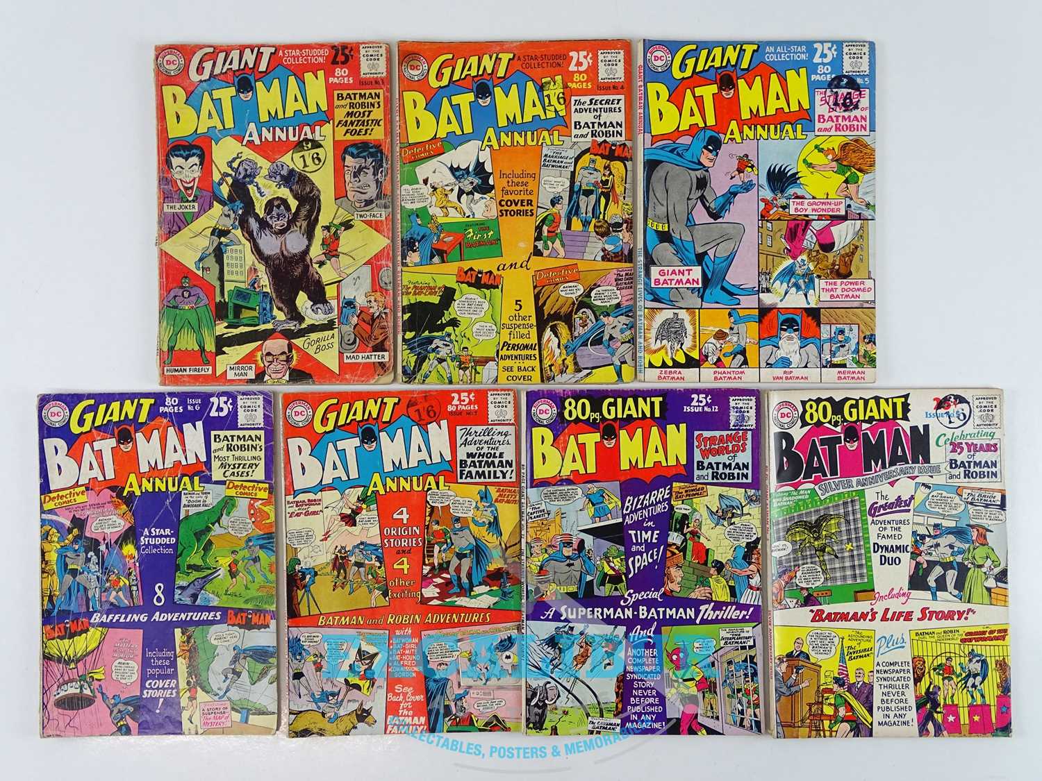 Lot 296 - BATMAN: GIANT ANNUAL #3, 4, 5, 6, 7, 12 & 80...