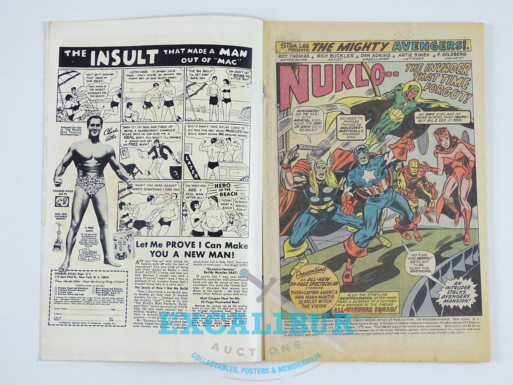 Lot 39 - GIANT-SIZE AVENGERS #1 - (1974 - MARVEL) -