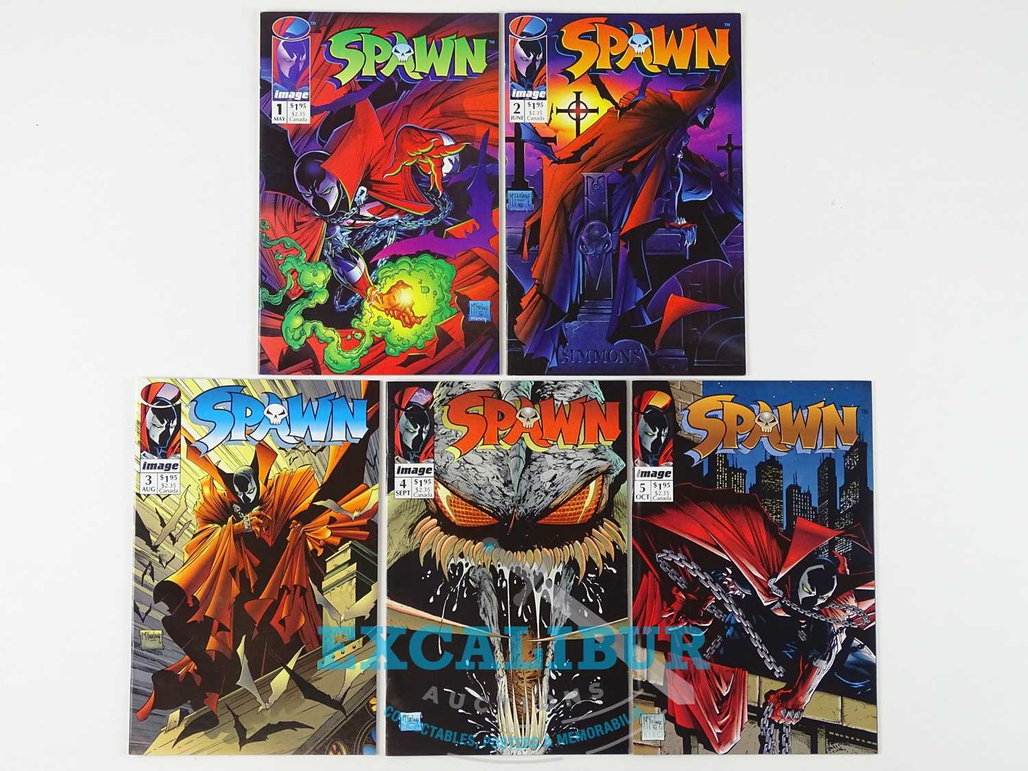Lot 391 - SPAWN #1, 2, 3, 4, 5 - (5 in Lot) - (1992 -...