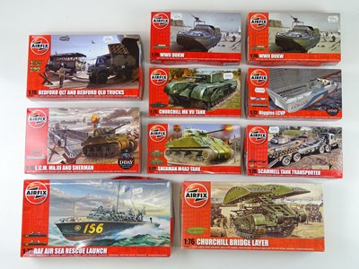 Lot 110 - A group of 1:76 and 1:72 scale unbuilt AIRFIX...
