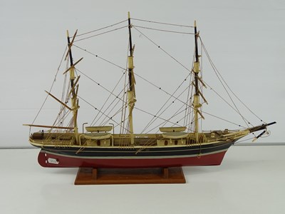 Lot 113 - A handbuilt model of a 3-masted tea clipper /...