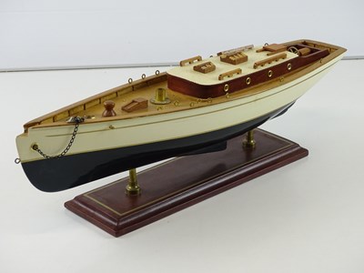 Lot 120 - A handbuilt yacht model - masts and rigging...