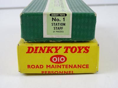 Lot 14 - A pair of DINKY O gauge figure sets comprising...