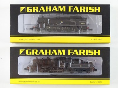 Lot 149 - A pair of GRAHAM FARISH N gauge steam...