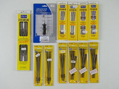 Lot 165 - A quantity of N gauge PECO Code 55 points, all...