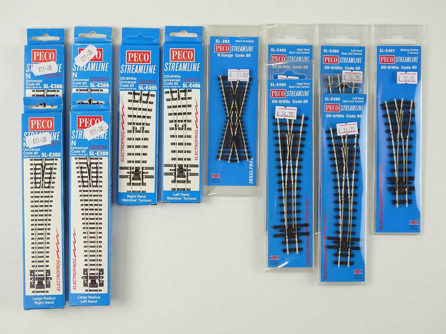 Lot 169 - A group of PECO points in 009 and N gauges,