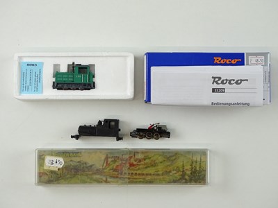 Lot 173 - A ROCO HOe/009 diesel locomotive together with...