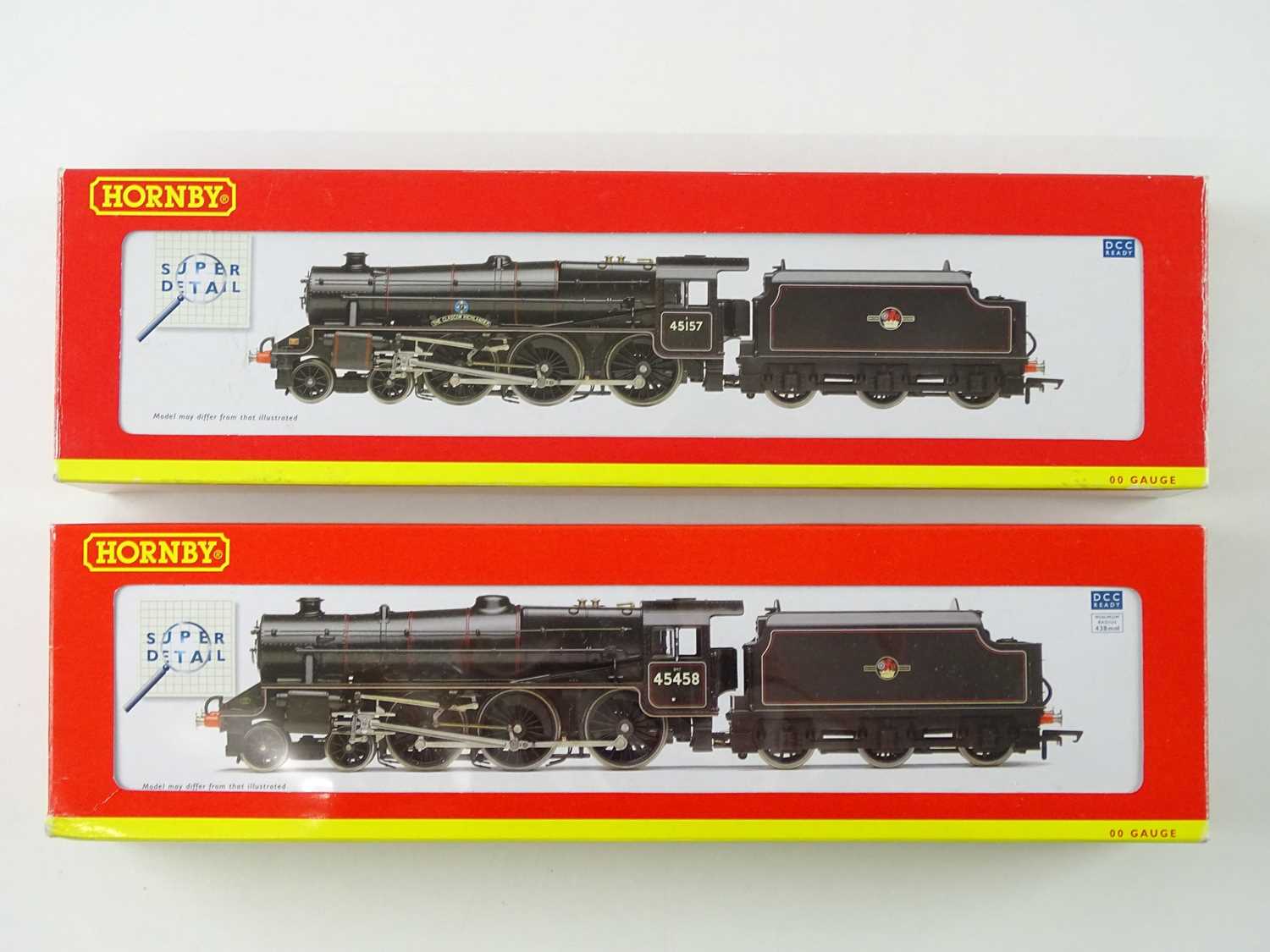 Lot 212 - A pair of HORNBY OO gauge Black 5 steam...