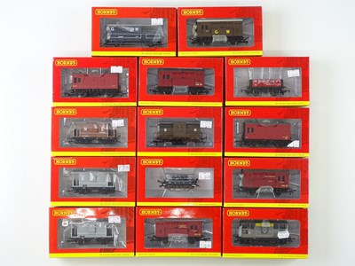 Lot 238 - A group of mixed HORNBY OO gauge wagons of...