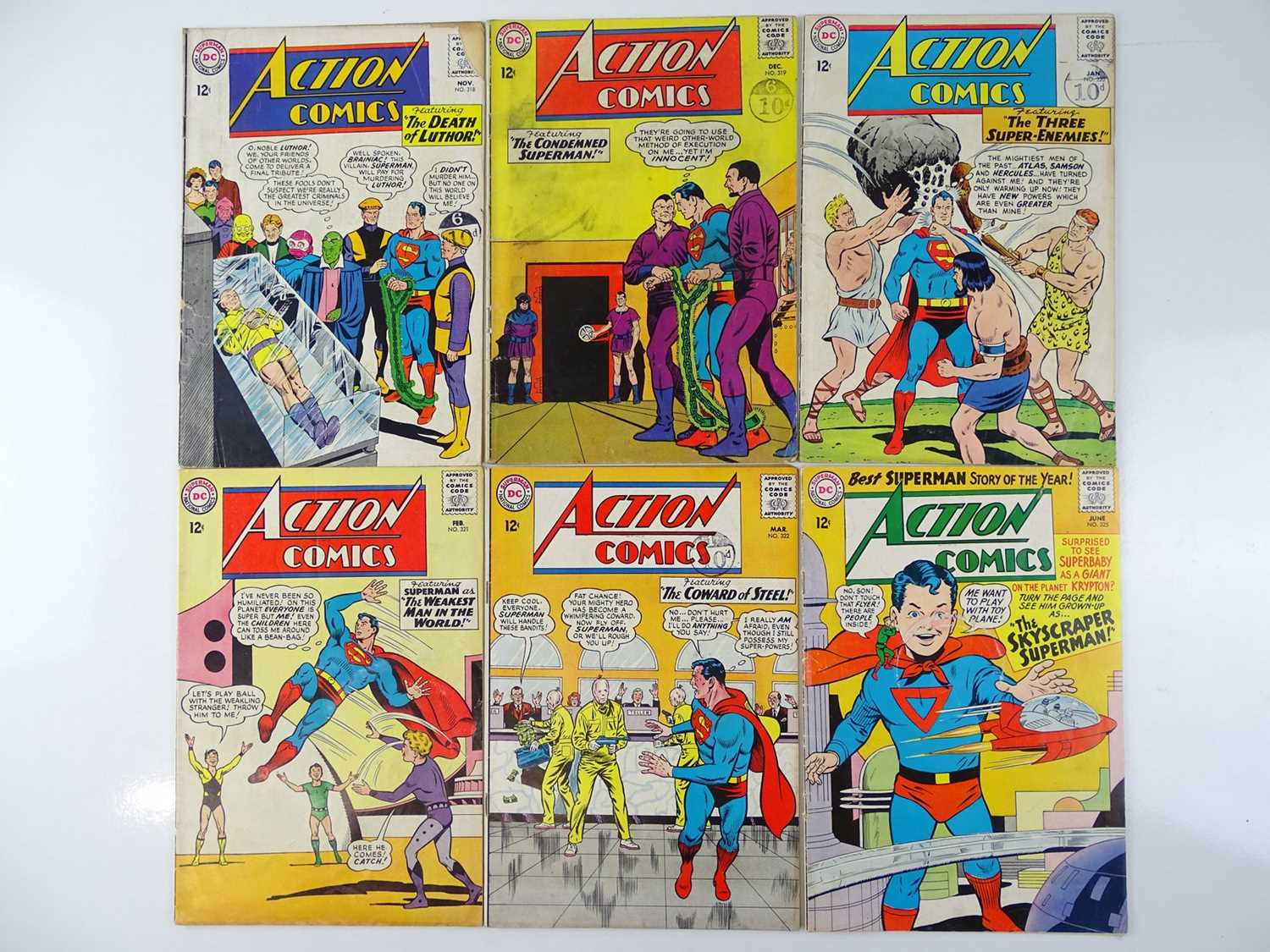 Lot 220 - ACTION COMICS: SUPERMAN #318, 319, 320, 321,