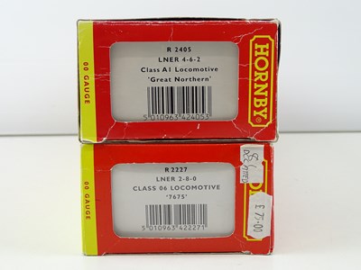 Lot 261 - A pair of HORNBY OO gauge LNER steam...