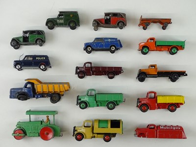Lot 31 - A group of playworn DINKY vans, lorries, taxis...