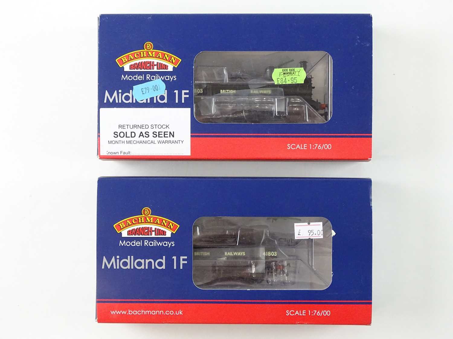 Lot 339 - A pair of BACHMANN OO gauge Midland class 1F...