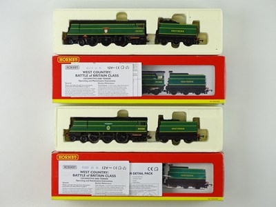 Lot 341 - A pair of HORNBY OO gauge streamlined steam...