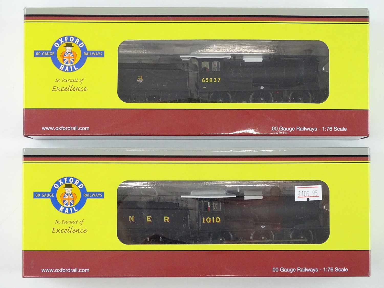 Lot 384 - A pair of OXFORD RAIL OO gauge class J27 steam...