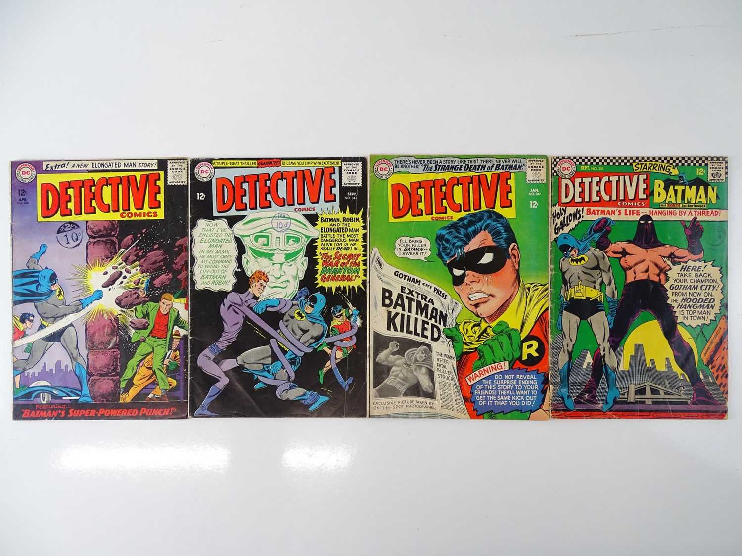 Lot 25 - DETECTIVE COMICS: BATMAN #338, 343, 347, 355 -...