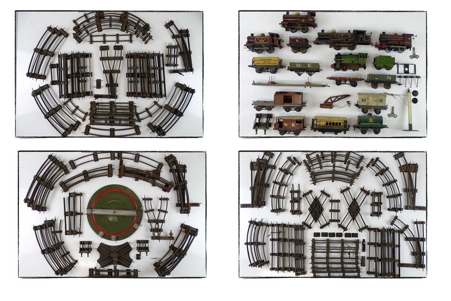 Lot 671 - A large quantity of O gauge clockwork rolling...