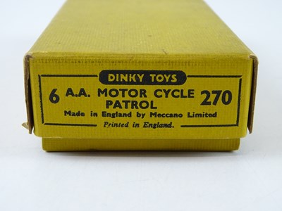 Lot 70 - A DINKY 270 A.A. Motor Cycle Patrol trade box...