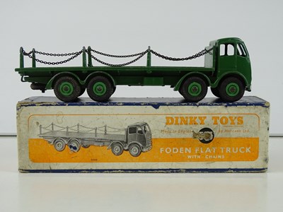 Lot 78 - A DINKY Toys 505 Foden Flat Truck with Chains -...