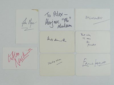 Lot 232 - POLITICIANS - A group of eight signed cards...