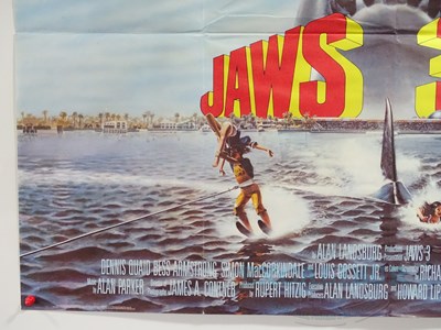 Lot 13 - JAWS 3 (1983) - A UK quad film poster - folded...