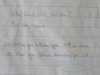 Lot 202 - An original handwritten page of lyrics for...
