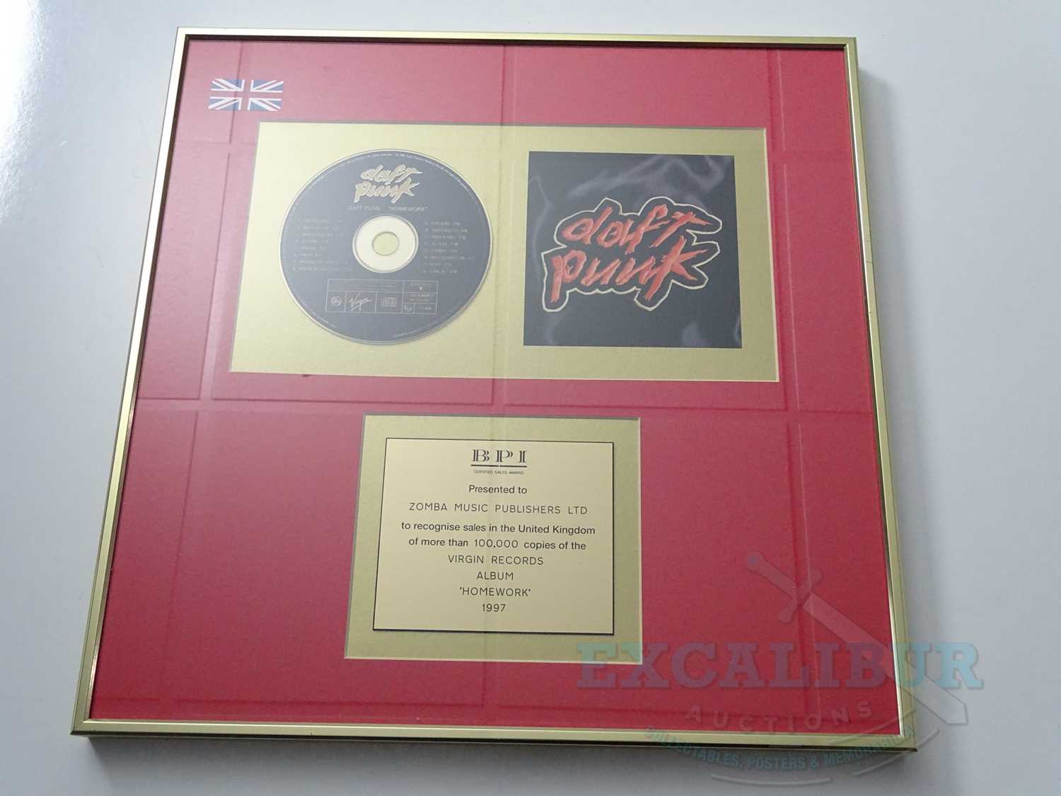 Lot 211 - DAFT PUNK - A BPI Gold Certified Sales Award...