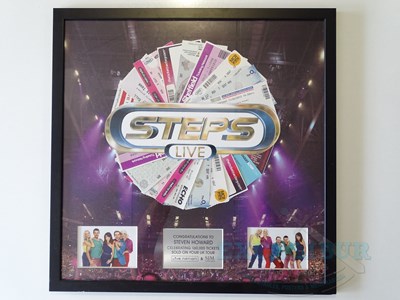 Lot 231 - STEPS - A framed ticket award presented to...