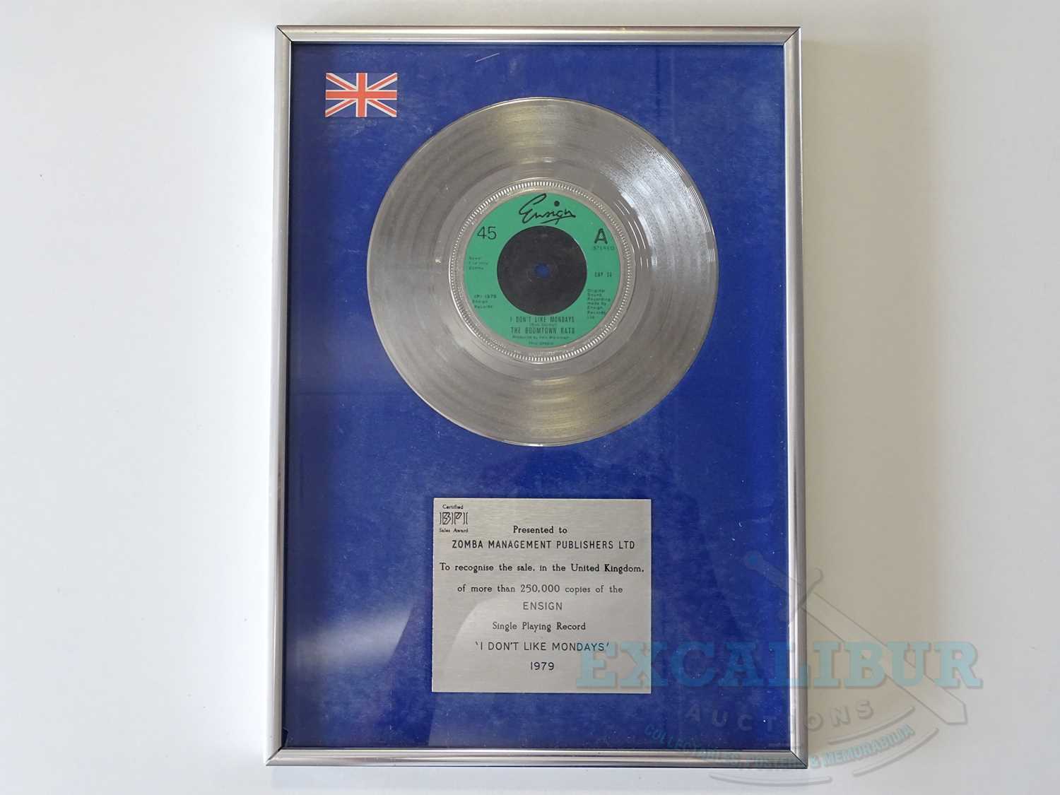 Lot 233 - THE BOOMTOWN RATS - A BPI Silver Certified...