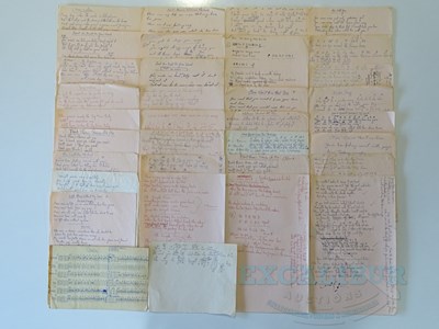 Lot 246 - A selection of handwritten lyrics and music...