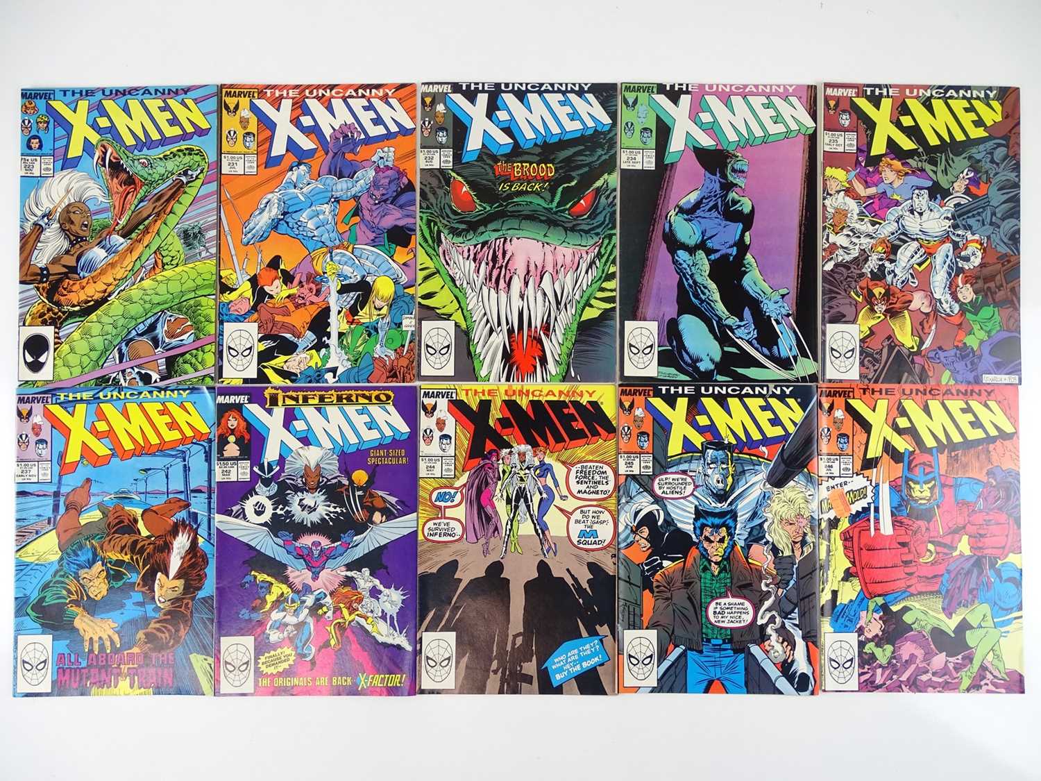 Lot 345 - UNCANNY X-MEN #223, 231, 232, 234, 235, 237,...