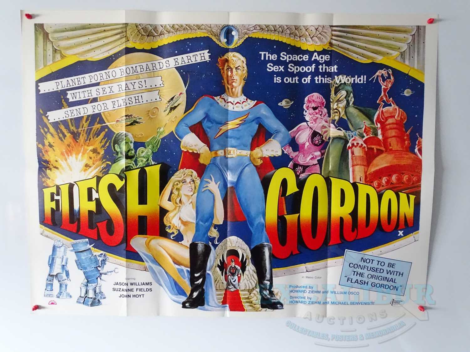 Lot 273 - FLESH GORDON (1974) - UK quad film poster -...