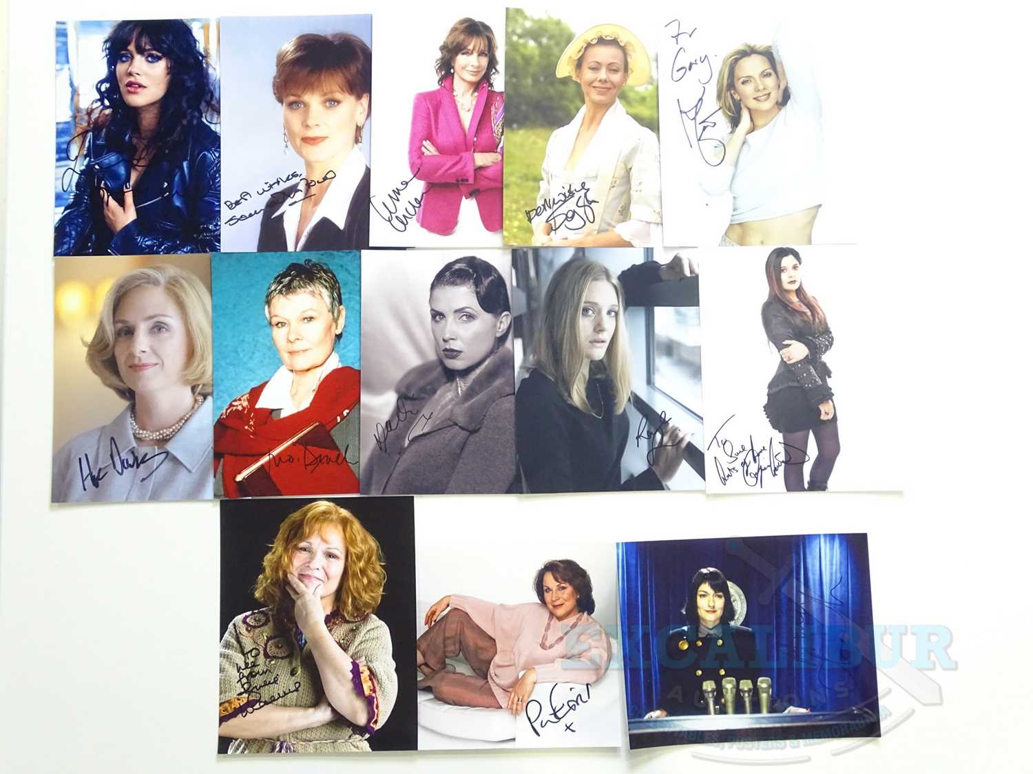 Lot 300 - A group of female actresses' signatures on