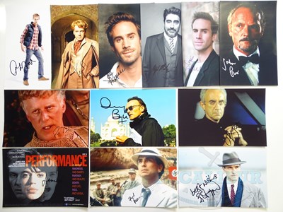 Lot 304 - A group of male actors signatures on A4 photos...