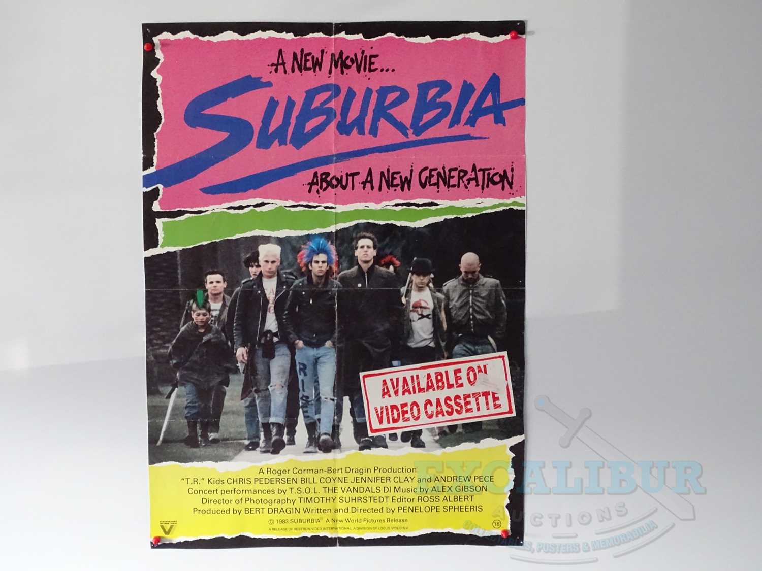 Lot 337 - SUBURBIA (1983) - A film poster for Suburbia -...