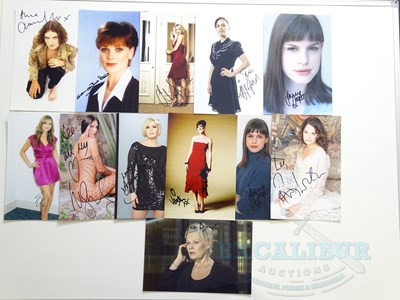 Lot 347 - A group of female actresses' signatures on A4...