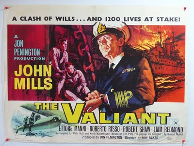 Lot 359 - THE VALIANT (1962) - A UK quad film poster -...