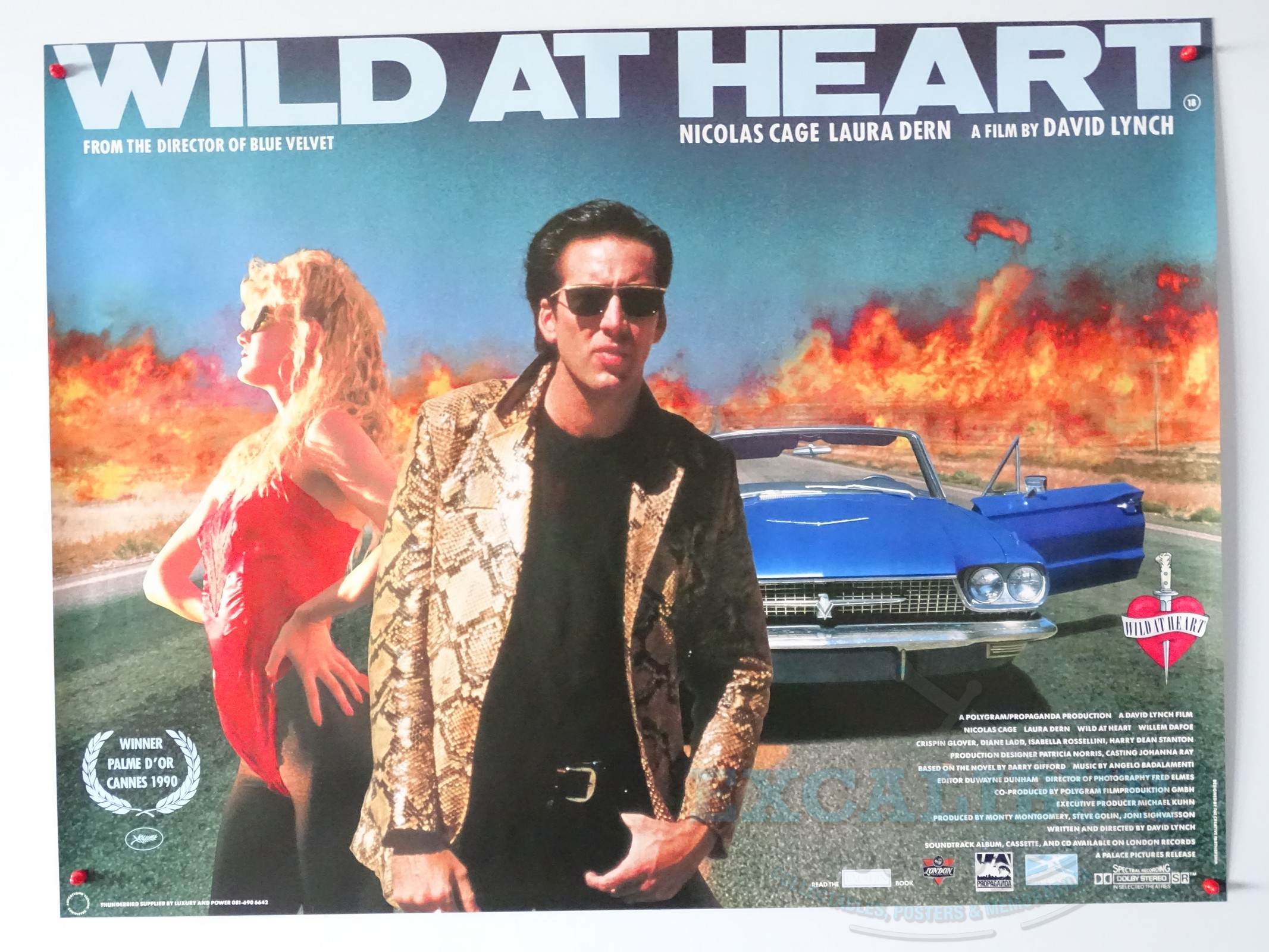Lot 361 - WILD AT HEART (1990) - A UK quad film poster