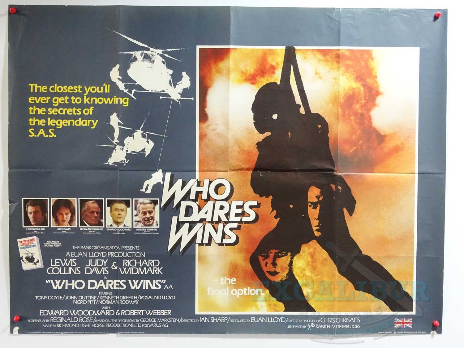 Lot 417 - WHO DARES WINS (1982) - A UK quad film poster -...