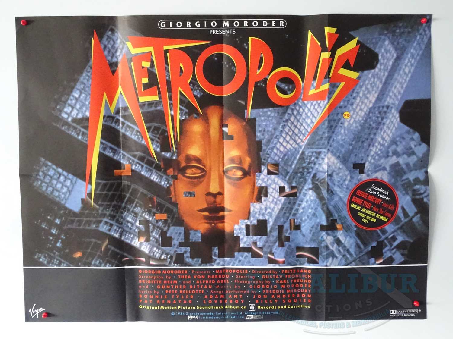 Lot 49 - METROPOLIS (1984 Release) - UK quad film...