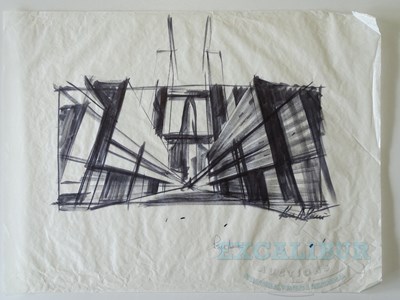 Lot 496 - An original KEN ADAM set design sketch for...