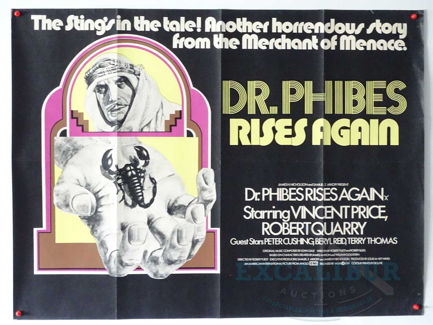 Lot 6 - DOCTOR PHIBES RISES AGAIN (1972) - A UK quad...