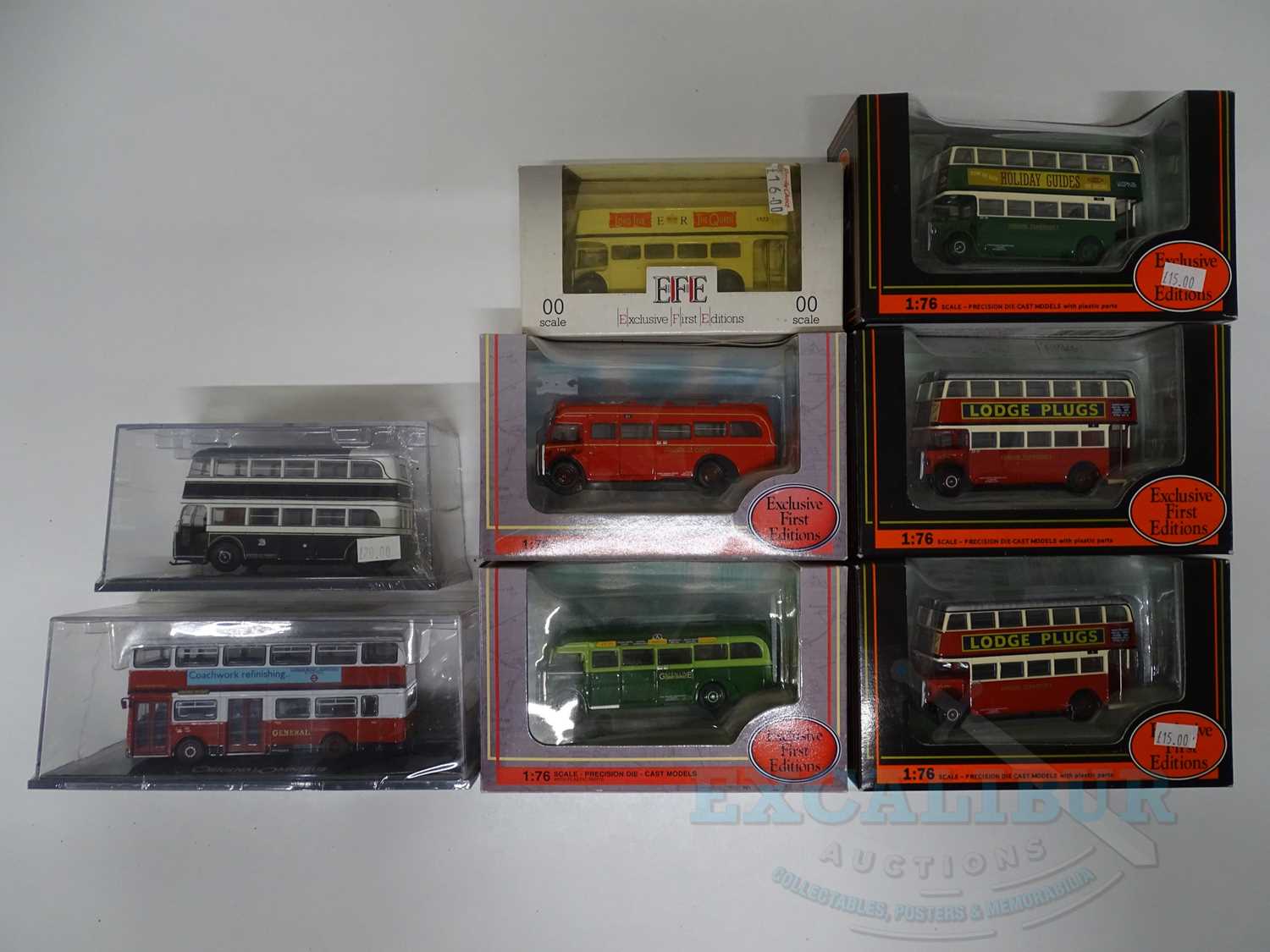 Lot 17 - A group of diecast buses by EFE and OOC,...