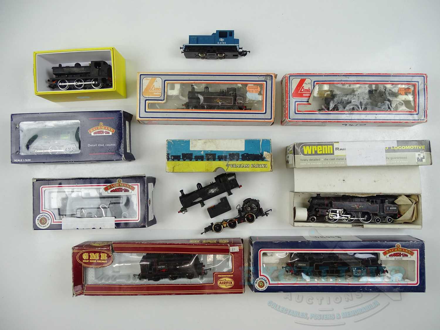 Lot 212 - A group of OO gauge steam and diesel locos by...